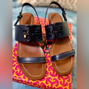 Tory Burch Lowell Sandal Navy Size 9.5